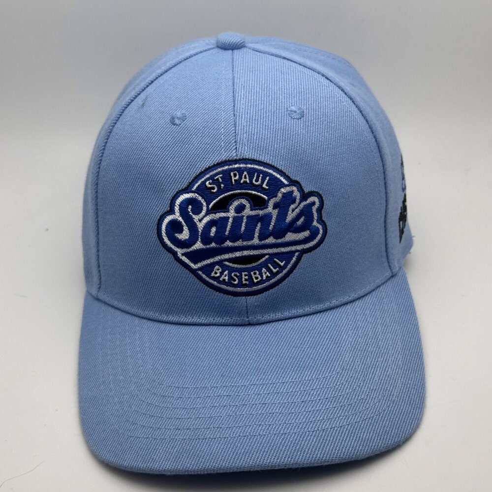 St Paul Saints Hat Cap Mens Strapback Light Blue Baseball GR51